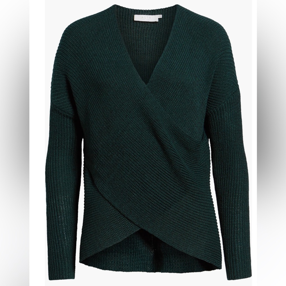 ASTR the Label Wrap Front Sweater